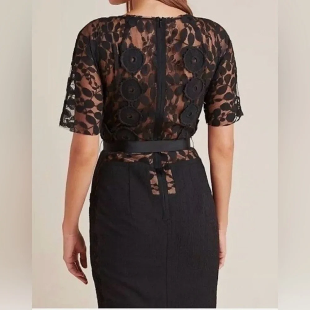 Byron Lars Black Lace Midi Dress